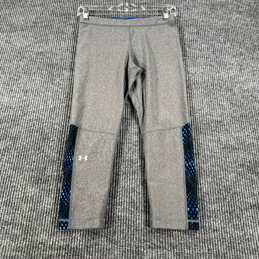 Under Armour Leggings Womens Medium Gray Compression Heat Gear Active Gym Lift